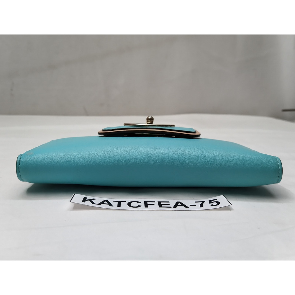 Kate Spade Robin Blue Leather Turn Lock Credit Card ID Window Bifold Wallet - Picture 5 of 16
